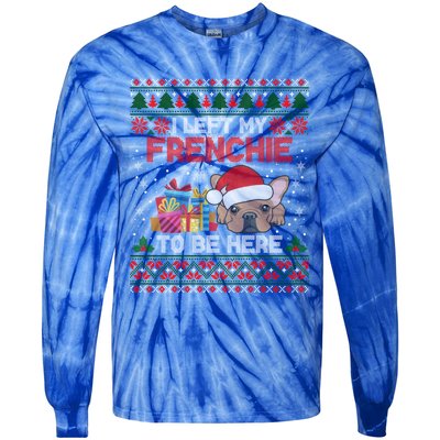 Funny Frenchie Dog Ugly Xmas Frenchie Ugly Christmas Tie-Dye Long Sleeve Shirt