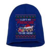 Funny Frenchie Dog Ugly Xmas Frenchie Ugly Christmas Short Acrylic Beanie