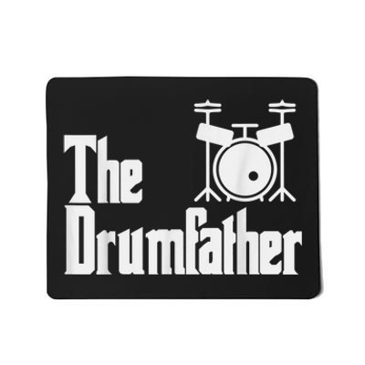 Funny Fathers Day The Drumfather Drummer Musician Dad Gift Mousepad