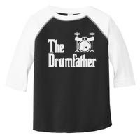 Funny Fathers Day The Drumfather Drummer Musician Dad Gift Toddler Fine Jersey T-Shirt