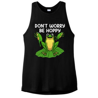 Funky Frog Design Unique Artwork for Frog Enthusiasts Ladies PosiCharge Tri-Blend Wicking Tank