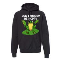 Funky Frog Design Unique Artwork for Frog Enthusiasts Premium Hoodie