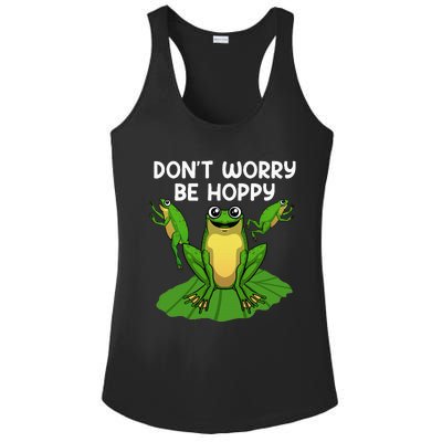 Funky Frog Design Unique Artwork for Frog Enthusiasts Ladies PosiCharge Competitor Racerback Tank