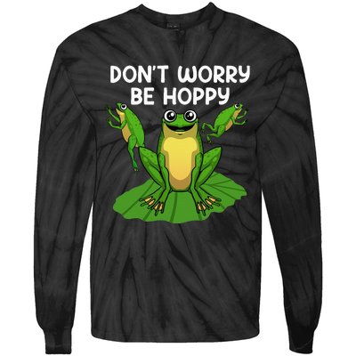 Funky Frog Design Unique Artwork for Frog Enthusiasts Tie-Dye Long Sleeve Shirt