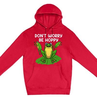 Funky Frog Design Unique Artwork for Frog Enthusiasts Premium Pullover Hoodie