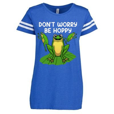 Funky Frog Design Unique Artwork for Frog Enthusiasts Enza Ladies Jersey Football T-Shirt