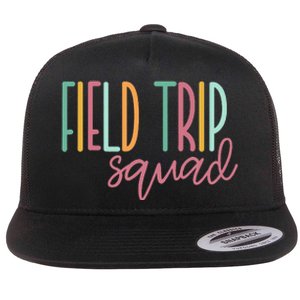 Field Fun Day Squad School Trip Vibes Teachers Flat Bill Trucker Hat