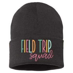 Field Fun Day Squad School Trip Vibes Teachers Sustainable Knit Beanie