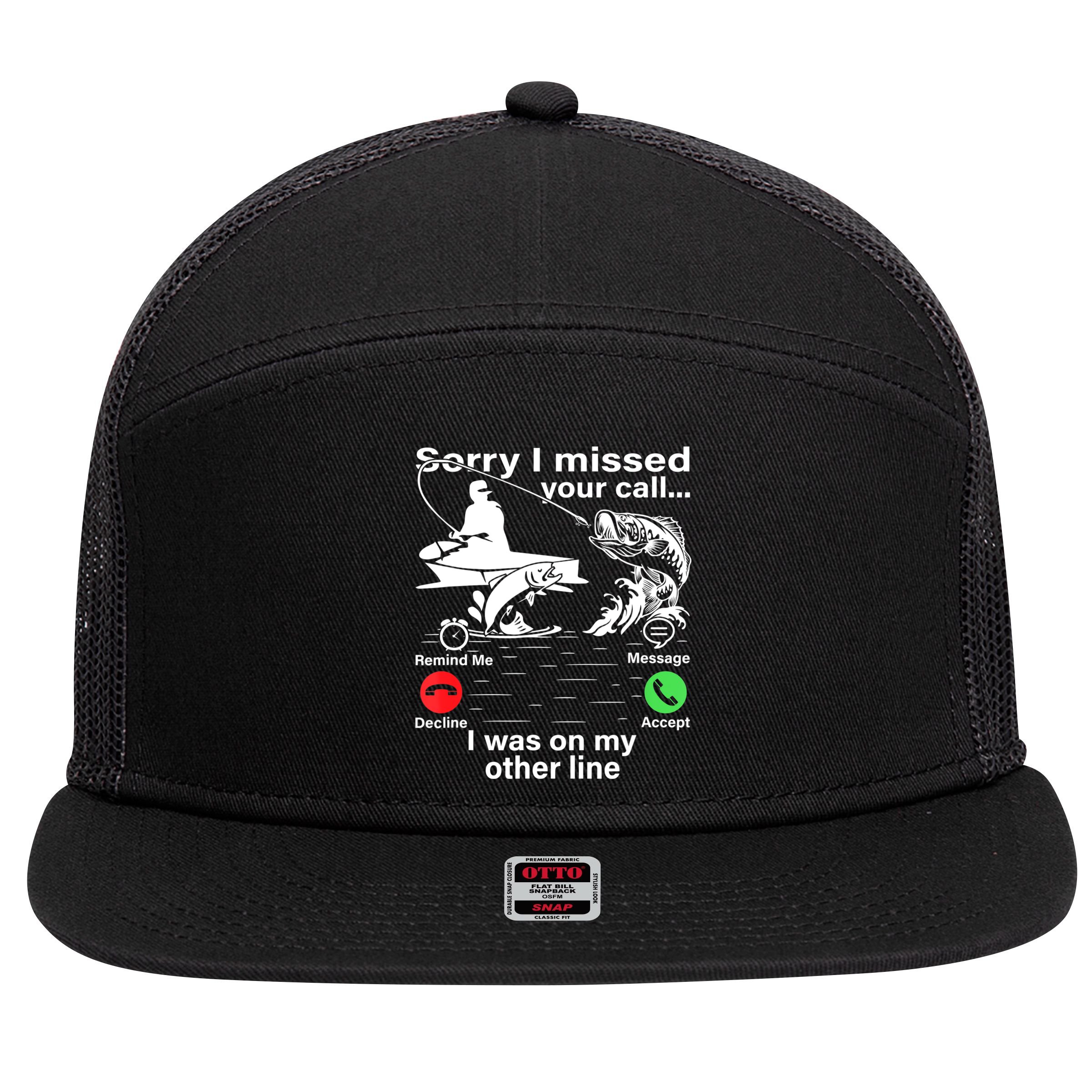 Funny Fishing Dad Funny Reel Cool Fish Fisherman 7 Panel Mesh Trucker Snapback Hat