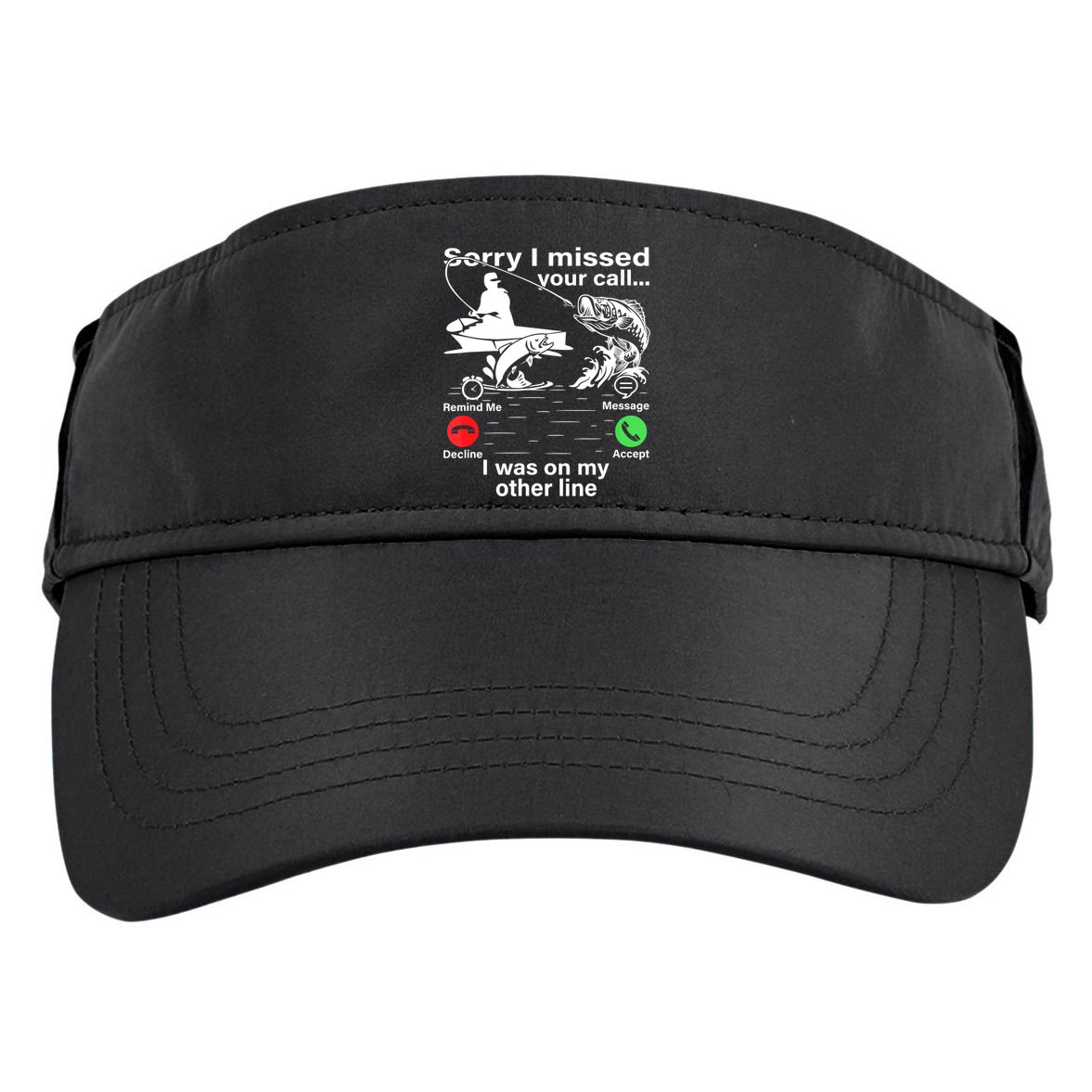 Funny Fishing Dad Funny Reel Cool Fish Fisherman Adult Drive Performance Visor