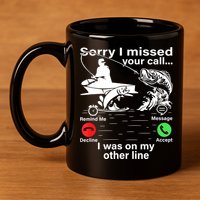 Funny Fishing Dad Funny Reel Cool Fish Fisherman 11oz C Handle Ceramic Mug