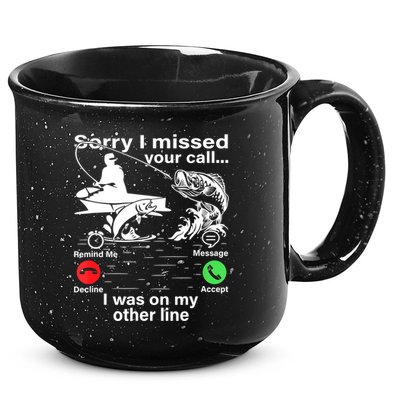 Funny Fishing Dad Funny Reel Cool Fish Fisherman 15oz Campfire Ceramic Mug