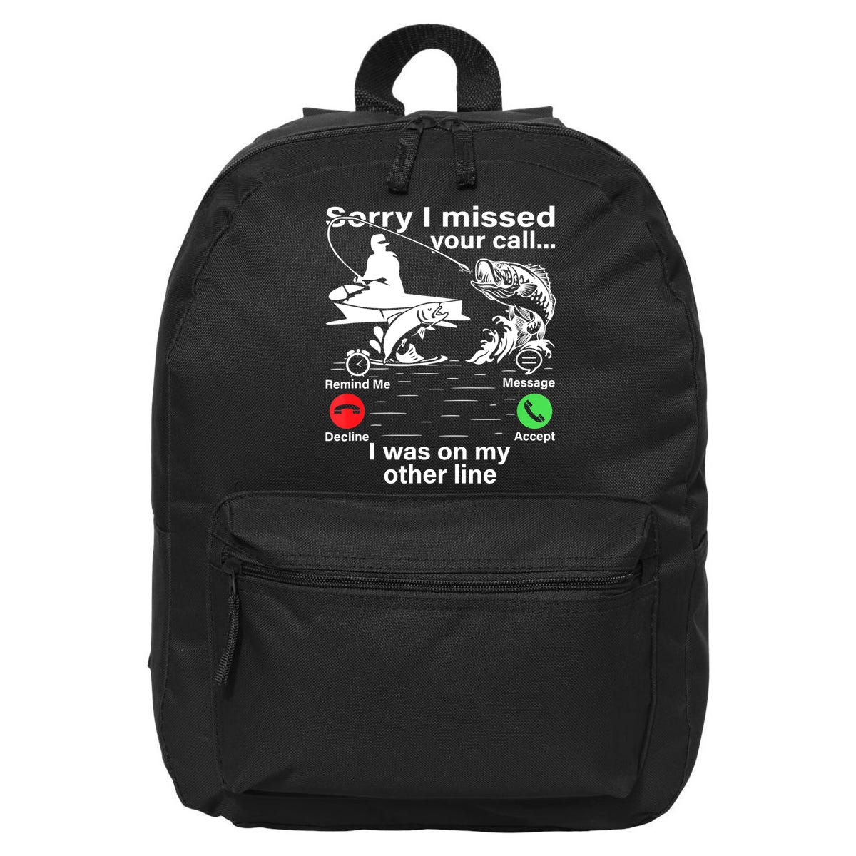 Funny Fishing Dad Funny Reel Cool Fish Fisherman 16 in Basic Backpack