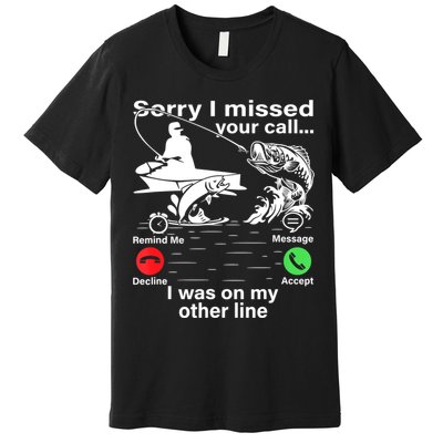 Funny Fishing Dad Funny Reel Cool Fish Fisherman Premium T-Shirt