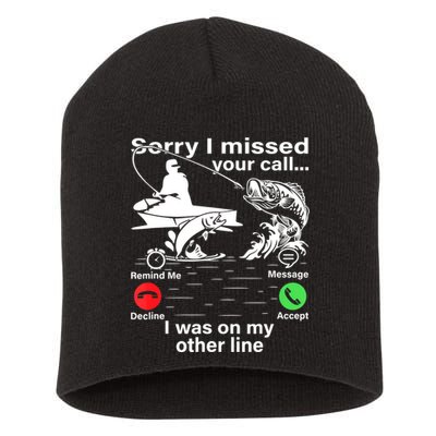 Funny Fishing Dad Funny Reel Cool Fish Fisherman Short Acrylic Beanie