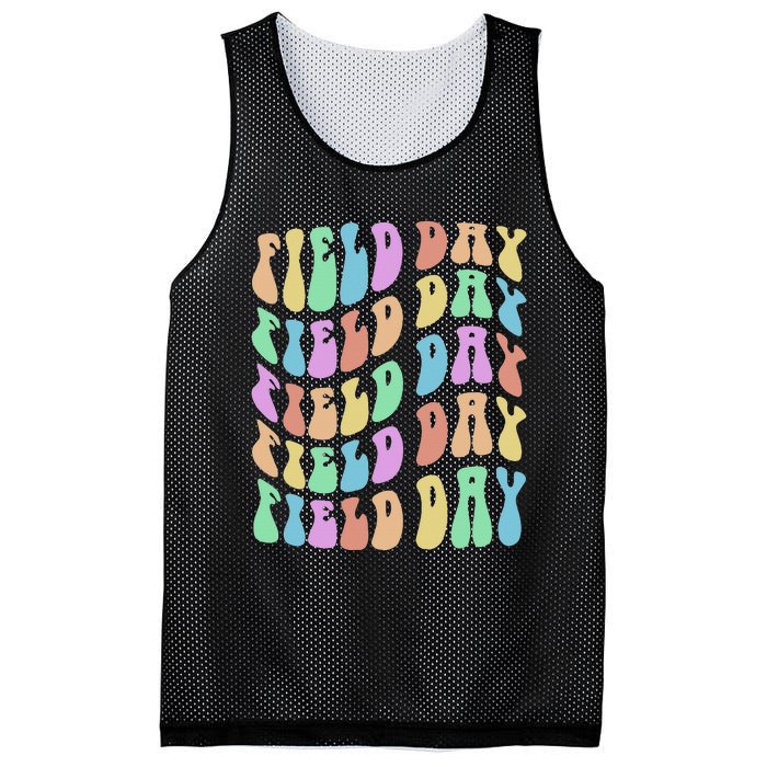 Funny FIELD DAY Vibes Fun Crew I'm Just Here for Summer Mesh Reversible Basketball Jersey Tank