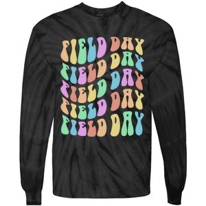 Funny FIELD DAY Vibes Fun Crew I'm Just Here for Summer Tie-Dye Long Sleeve Shirt