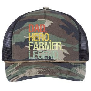 Funny Farmer Dad Retro Rope Trucker Hat Cap