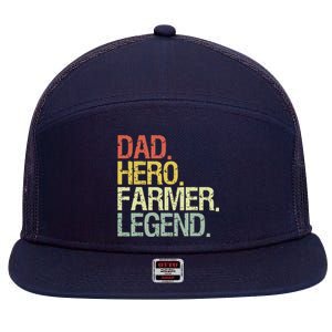 Funny Farmer Dad 7 Panel Mesh Trucker Snapback Hat