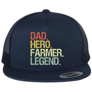 Funny Farmer Dad Flat Bill Trucker Hat