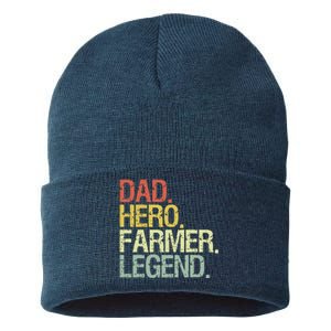 Funny Farmer Dad Sustainable Knit Beanie