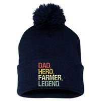 Funny Farmer Dad Pom Pom 12in Knit Beanie