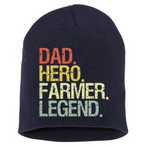 Funny Farmer Dad Short Acrylic Beanie