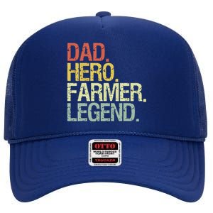 Funny Farmer Dad High Crown Mesh Back Trucker Hat