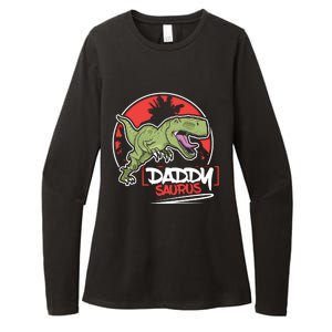 Funny Fathers Day Gift Idea Daddysaurus Rex Gift Womens CVC Long Sleeve Shirt