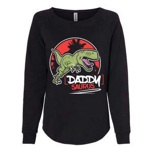 Funny Fathers Day Gift Idea Daddysaurus Rex Gift Womens California Wash Sweatshirt