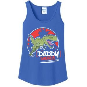 Funny Fathers Day Gift Idea Daddysaurus Rex Gift Ladies Essential Tank