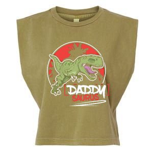 Funny Fathers Day Gift Idea Daddysaurus Rex Gift Garment-Dyed Women's Muscle Tee