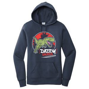 Funny Fathers Day Gift Idea Daddysaurus Rex Gift Women's Pullover Hoodie