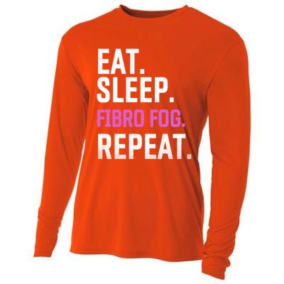 Fibro Fog Day Lupus Awareness Fibromyalgia Eat Sleep Fibro Gift Cooling Performance Long Sleeve Crew