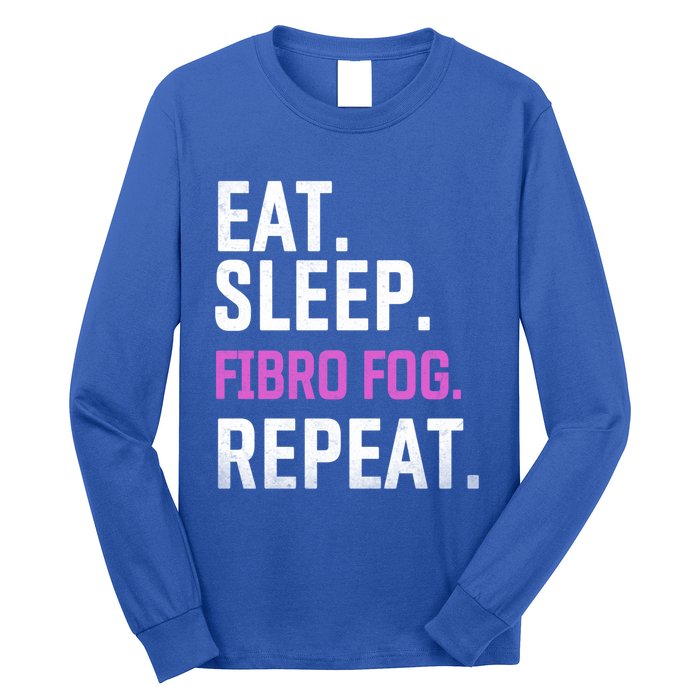 Fibro Fog Day Lupus Awareness Fibromyalgia Eat Sleep Fibro Gift Long Sleeve Shirt