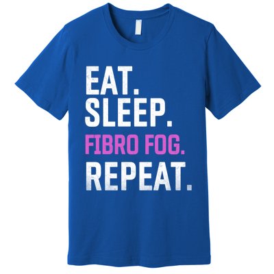 Fibro Fog Day Lupus Awareness Fibromyalgia Eat Sleep Fibro Gift Premium T-Shirt