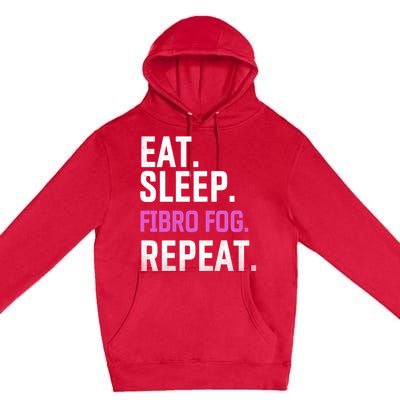 Fibro Fog Day Lupus Awareness Fibromyalgia Eat Sleep Fibro Gift Premium Pullover Hoodie