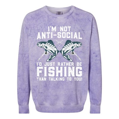 Funny Fishing Design For Wo Fisherman Fishing Lover Colorblast Crewneck Sweatshirt