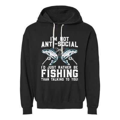 Funny Fishing Design For Wo Fisherman Fishing Lover Garment-Dyed Fleece Hoodie