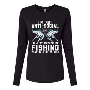 Funny Fishing Design For Wo Fisherman Fishing Lover Womens Cotton Relaxed Long Sleeve T-Shirt