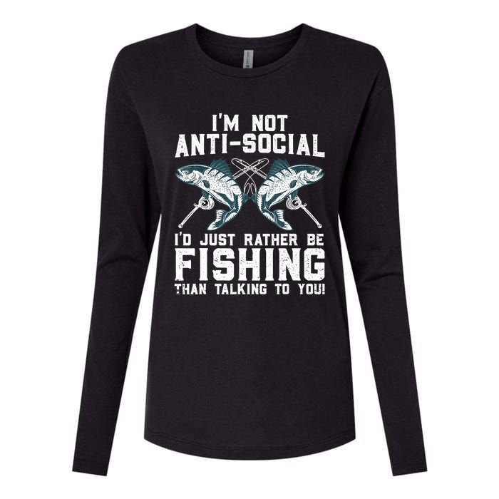 Funny Fishing Design For Wo Fisherman Fishing Lover Womens Cotton Relaxed Long Sleeve T-Shirt