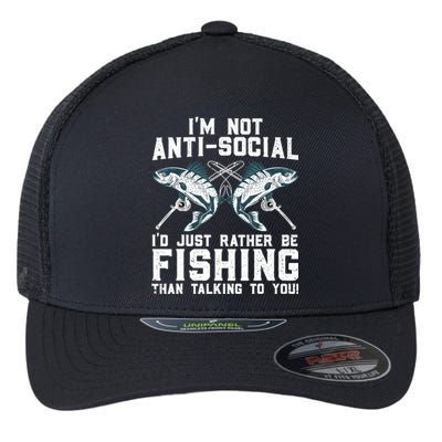 Funny Fishing Design For Wo Fisherman Fishing Lover Flexfit Unipanel Trucker Cap