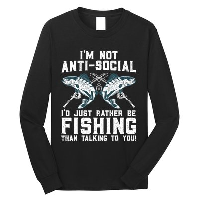 Funny Fishing Design For Wo Fisherman Fishing Lover Long Sleeve Shirt