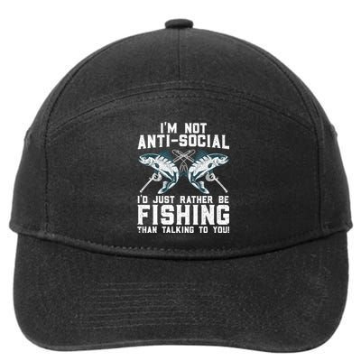 Funny Fishing Design For Wo Fisherman Fishing Lover 7-Panel Snapback Hat