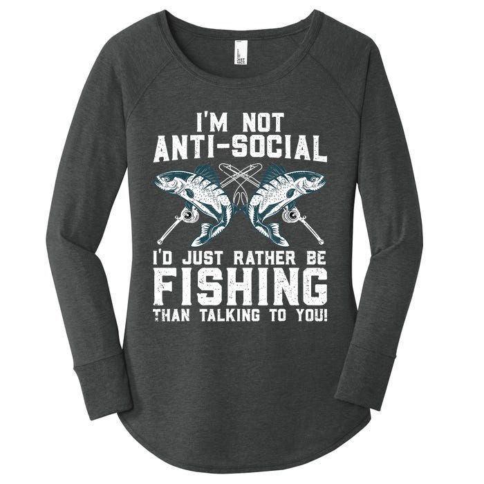 Funny Fishing Design For Wo Fisherman Fishing Lover Women's Perfect Tri Tunic Long Sleeve Shirt