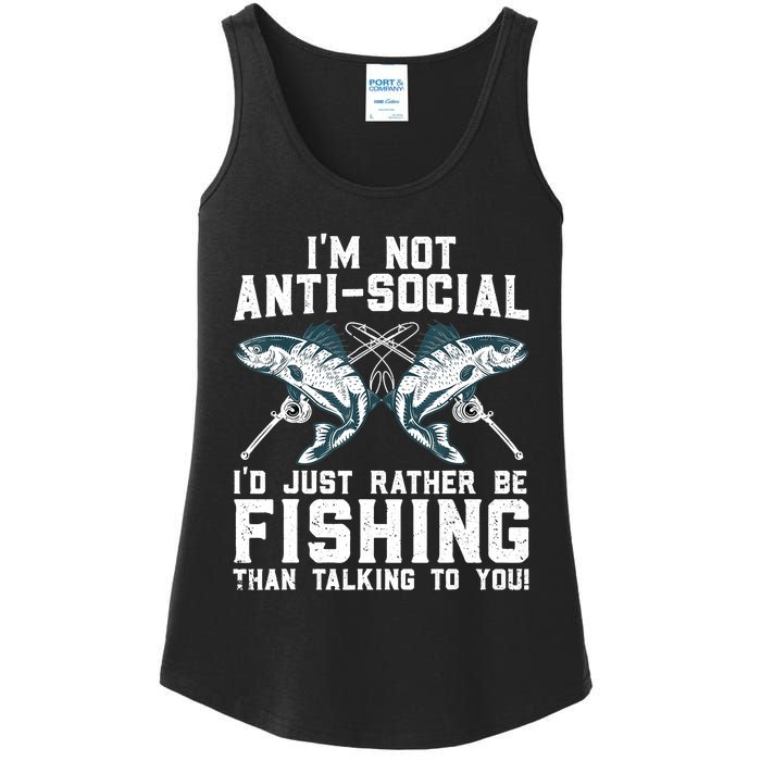 Funny Fishing Design For Wo Fisherman Fishing Lover Ladies Essential Tank