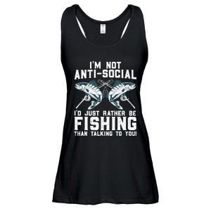 Funny Fishing Design For Wo Fisherman Fishing Lover Ladies Essential Flowy Tank