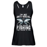 Funny Fishing Design For Wo Fisherman Fishing Lover Ladies Essential Flowy Tank