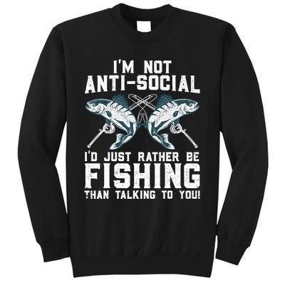 Funny Fishing Design For Wo Fisherman Fishing Lover Tall Sweatshirt