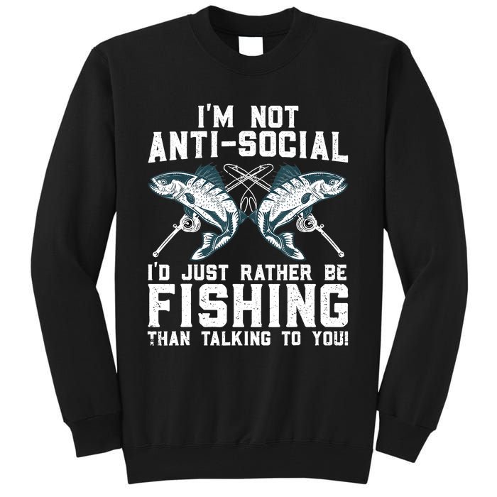 Funny Fishing Design For Wo Fisherman Fishing Lover Tall Sweatshirt